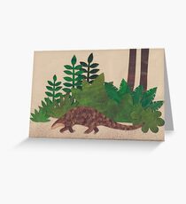 Pangolin im Wald Grußkarte