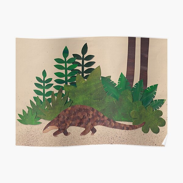 Pangolin in the forest Poster