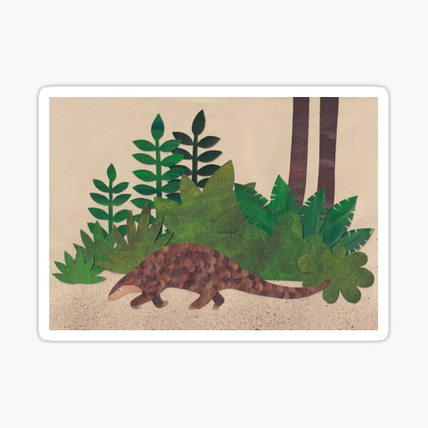 Pangolin in the forest Sticker