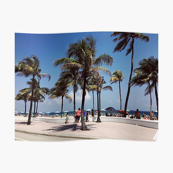 POSTER MERMAID MEET ME AT THE BEACH FORT LAUDERDALE TRAVEL VINTAGE REPRO FREE SH