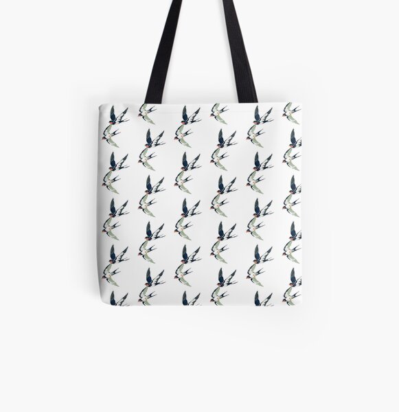 Flying swallows All Over Print Tote Bag