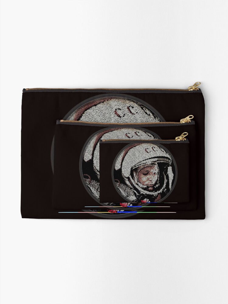 Alternate view of GAGARIN ASCII ART ROOTCAT Zipper Pouch