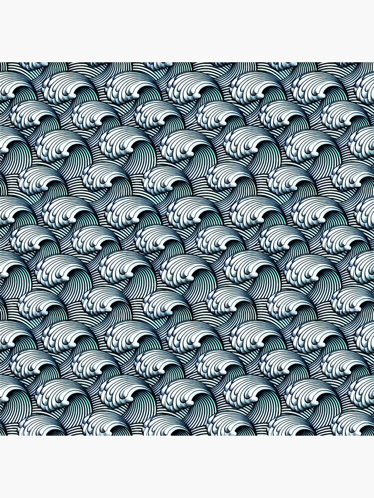 Thumbnail 3 of 3, Sticker, Japanese Waves designed and sold by Vk91.