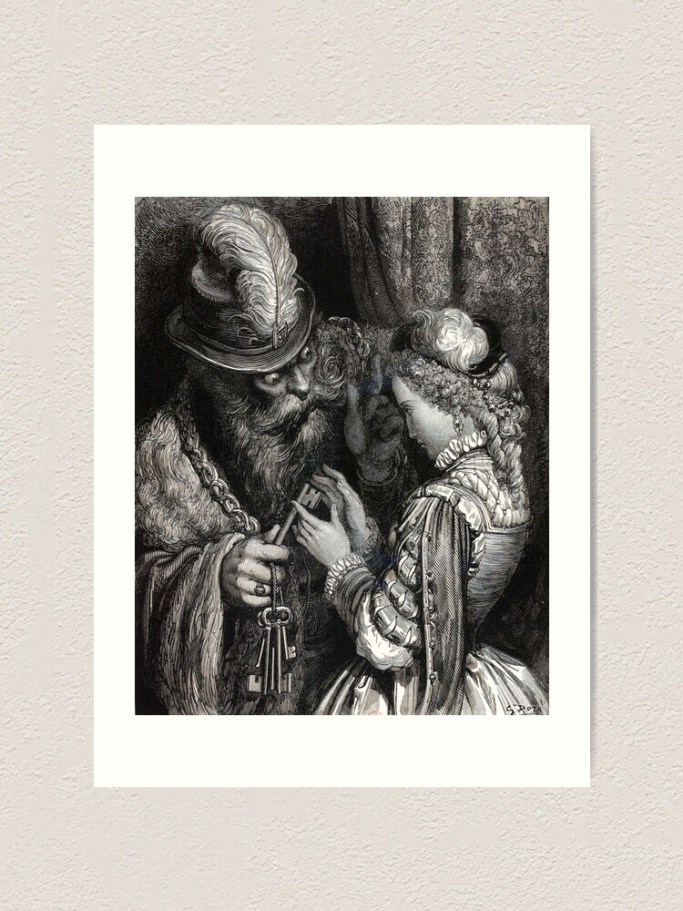"Bluebeard Gustave Dore" Art Print by