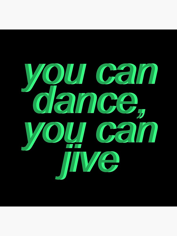 "you can dance, you can jive dancing queen aesthetic (black)" Throw