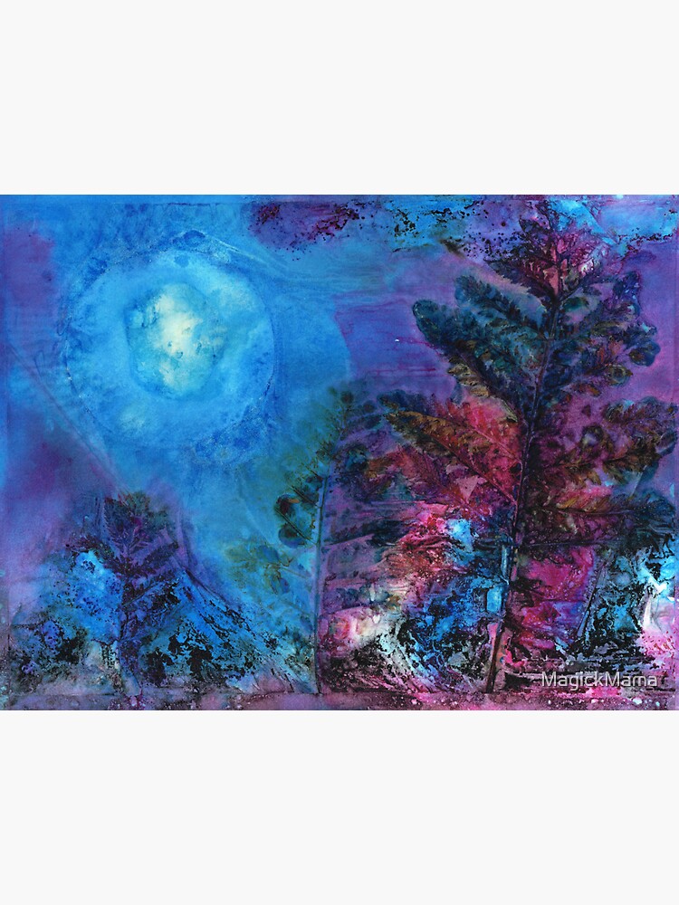 Thumbnail 3 of 3, Sticker, Midnight Moon designed and sold by MagickMama.