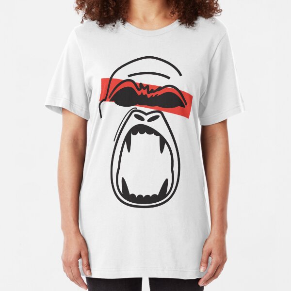SNAQCin Gorilla in RED Slim Fit T-Shirt