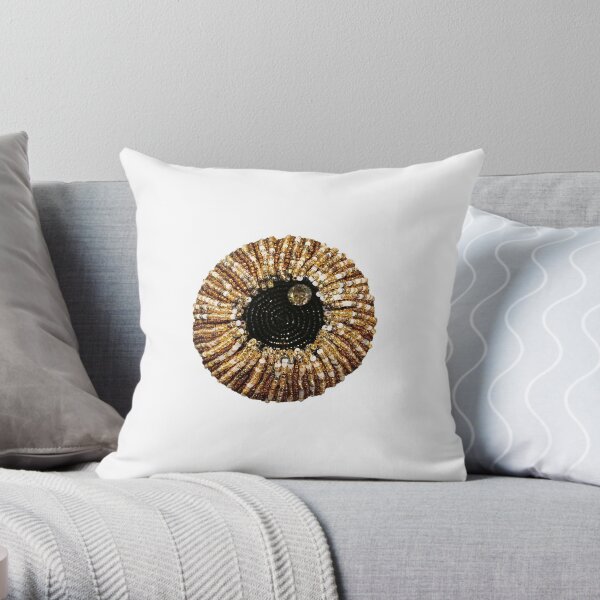 Beaded eye with a jewel of hope Throw Pillow