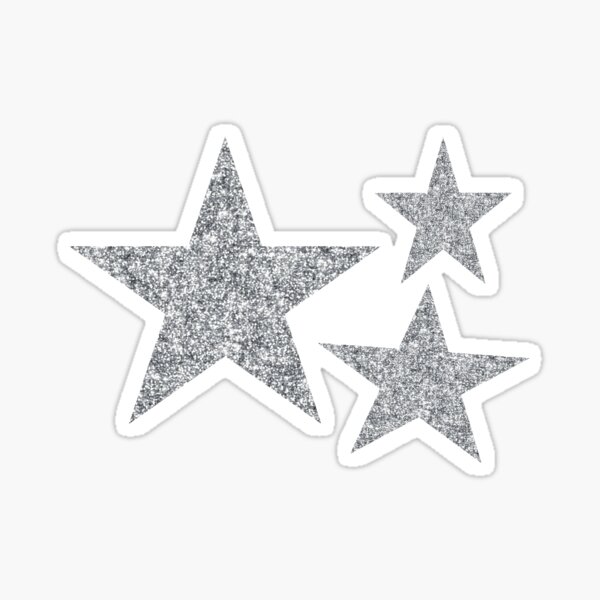 Silver Star Stickers | Redbubble