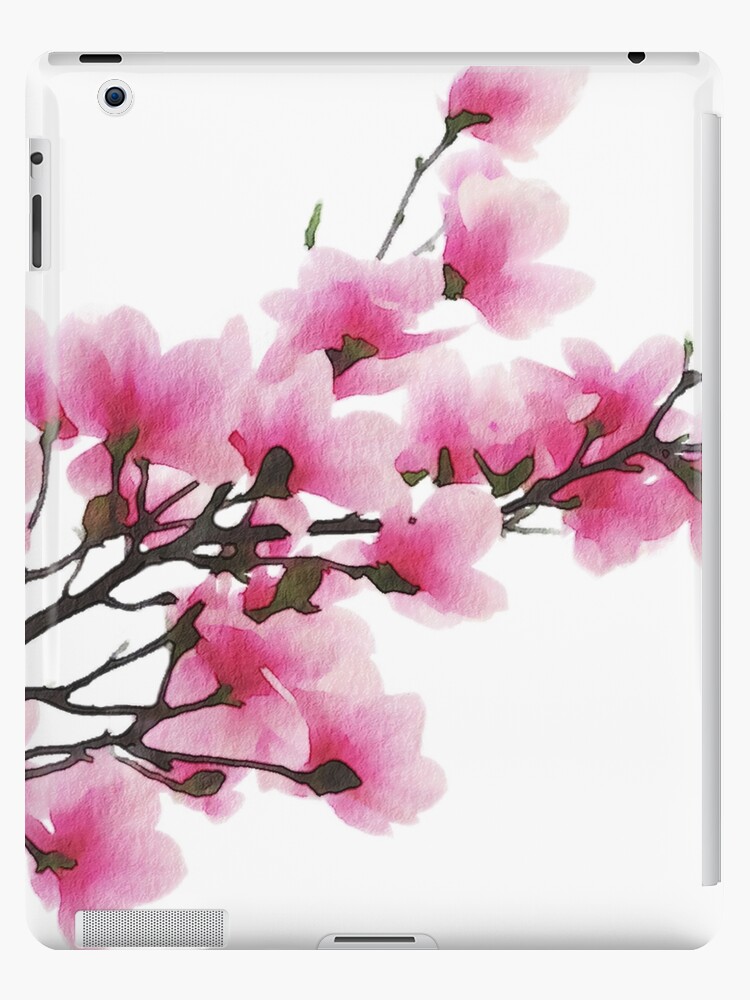 Funda y vinilo para iPad «Flor de cerezo acuarela» de Isabelledesign |  Redbubble