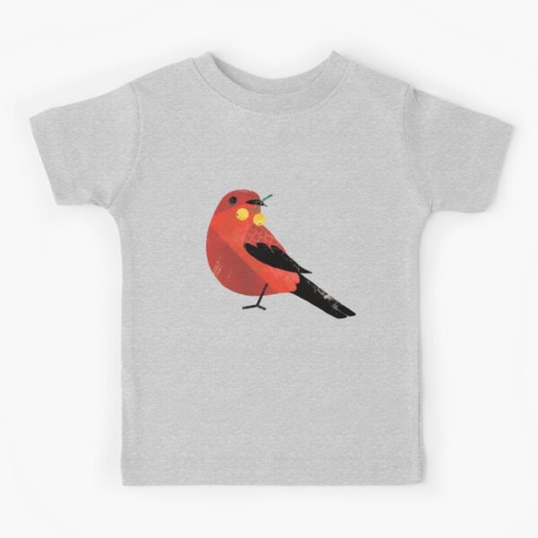 Geometric red bird Kids T-Shirt