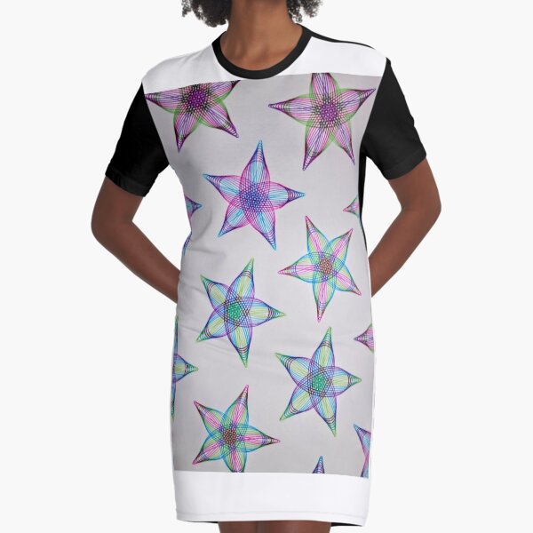 Multi coloured spiro Graphic T-Shirt Dress