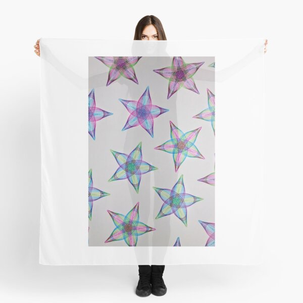 Multi coloured spiro Scarf
