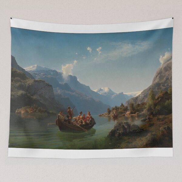 Item preview, Bridal Procession on the Hardangerfjord (Gude and Tidemand) designed and sold by ArtHistorical.