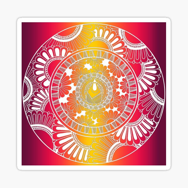Inflorescence Mandala by SimmyGhatt Sticker