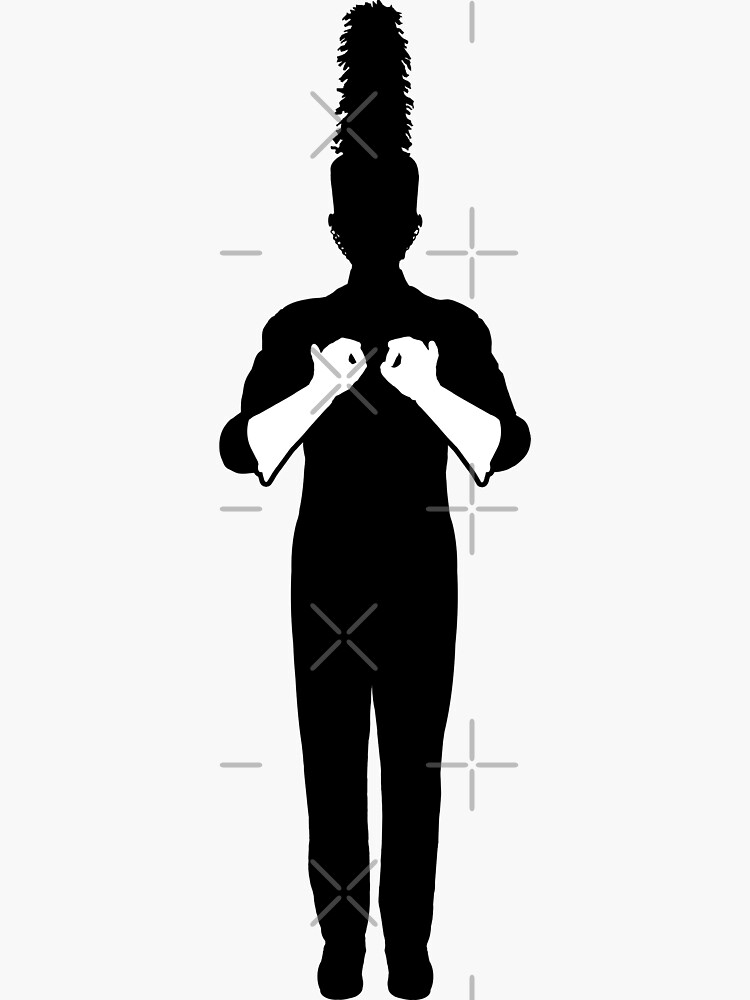 "Marching Band Drum Major, Conducting, Arms Down" Sticker by