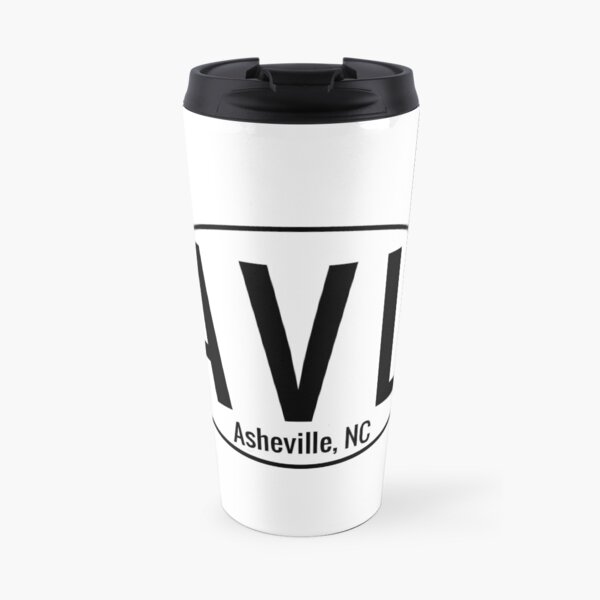 Asheville NC 3 Letter AVL Travel Mug