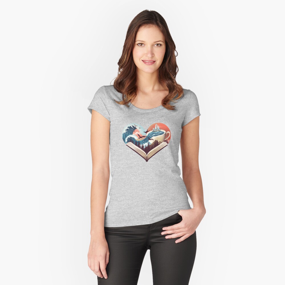 Vista previa del artículo con la obra «Camiseta entallada de cuello ancho», diseñado y vendido por dandingeroz.