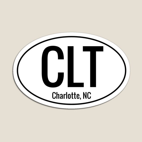 Aperçu de l'œuvre Charlotte, NC Emplacement Sticker CLT créée et vendue par Bug & Brush.