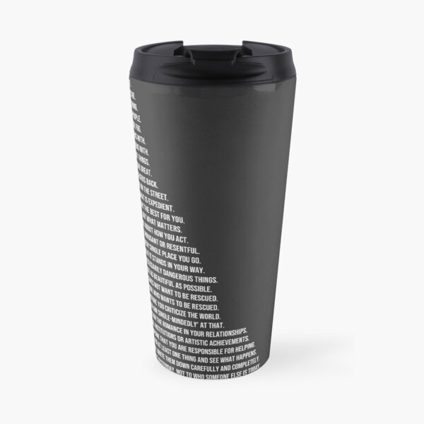 Jordan B Peterson's Rules Travel Mug