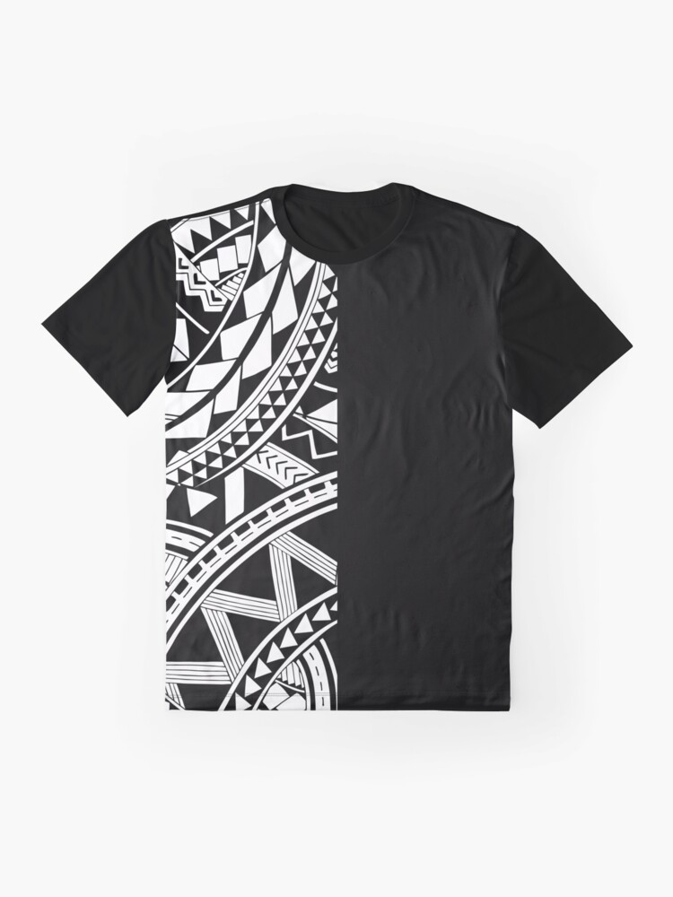 Polynesian Tattoo Other Half Black Design #2 T-Shirt – Anehana