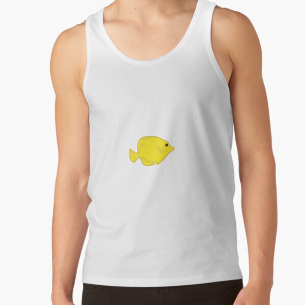 Download Free Yellow Tang Tank Tops Redbubble PSD Mockup Template