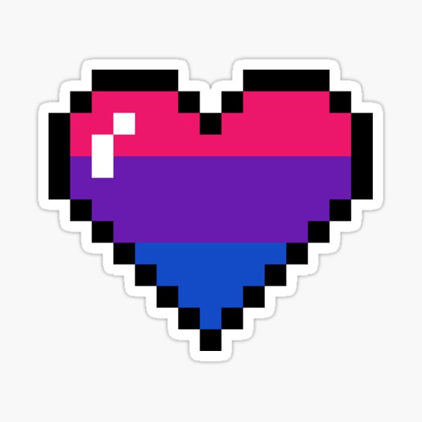 Item preview, Bisexual Pride Pixel Heart designed and sold by maiamakesedits.