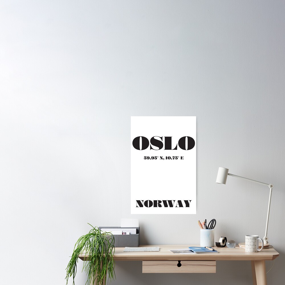 OSLO Norway Typography Art Print for Sale by NordicStudio