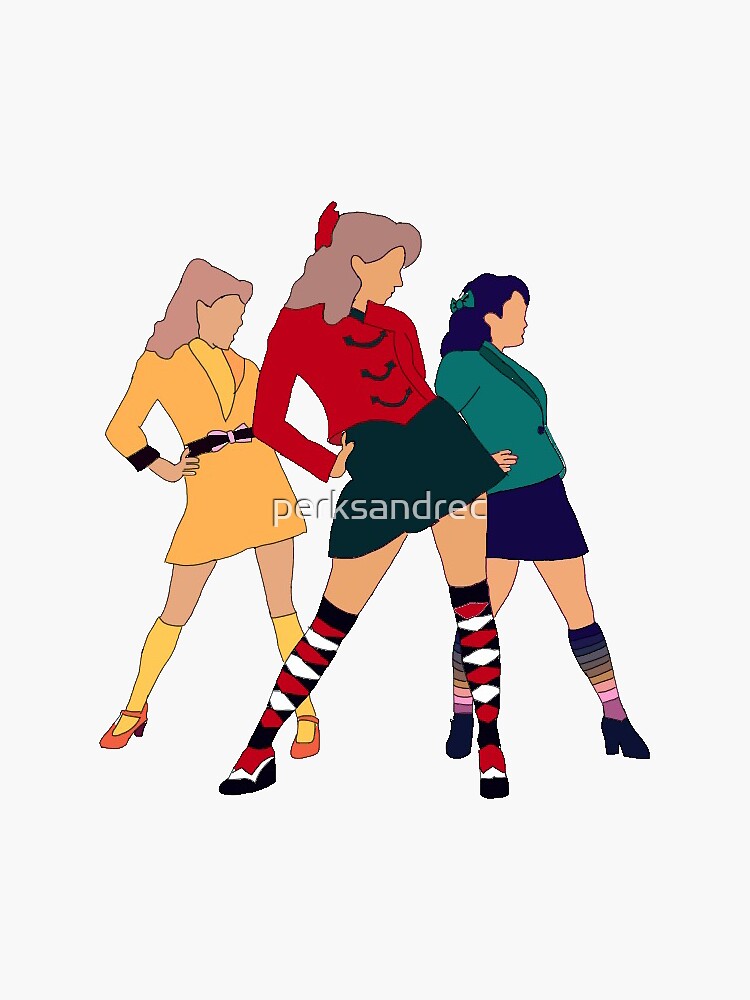 "Cartoon Heathers OBC Sticker " Sticker for Sale by perksandrec Redbubble