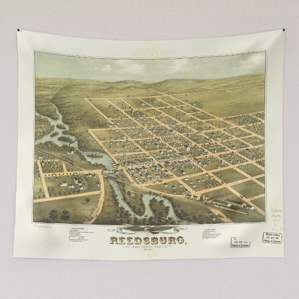 Item preview, Bird's Eye View of Reedsburg Wisconsin (1874) designed and sold by allhistory.