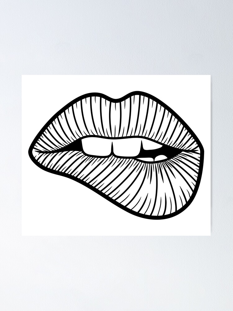 Lip Bite(Happy 100 followers) | Lips illustration, Lips drawing, Lip tattoos