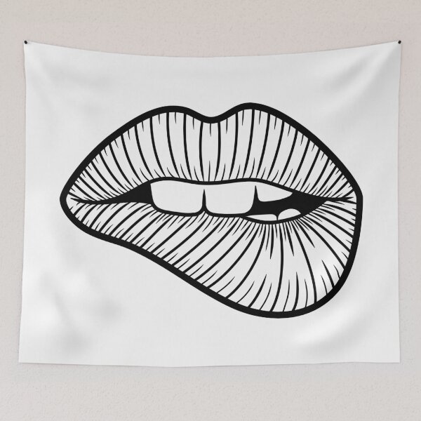 Aperçu de l'œuvre Lip Bite - Noir créée et vendue par ellipsedCo.
