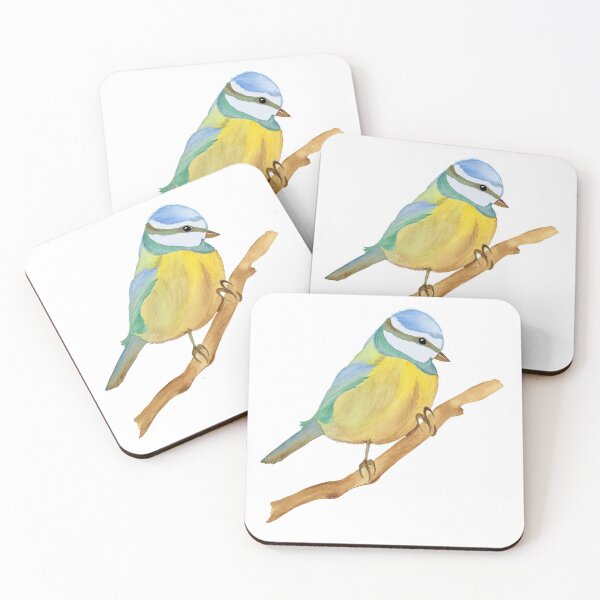 Item preview, Watercolor Eurasian Blue Tit Bird designed and sold by artichromadsgns.