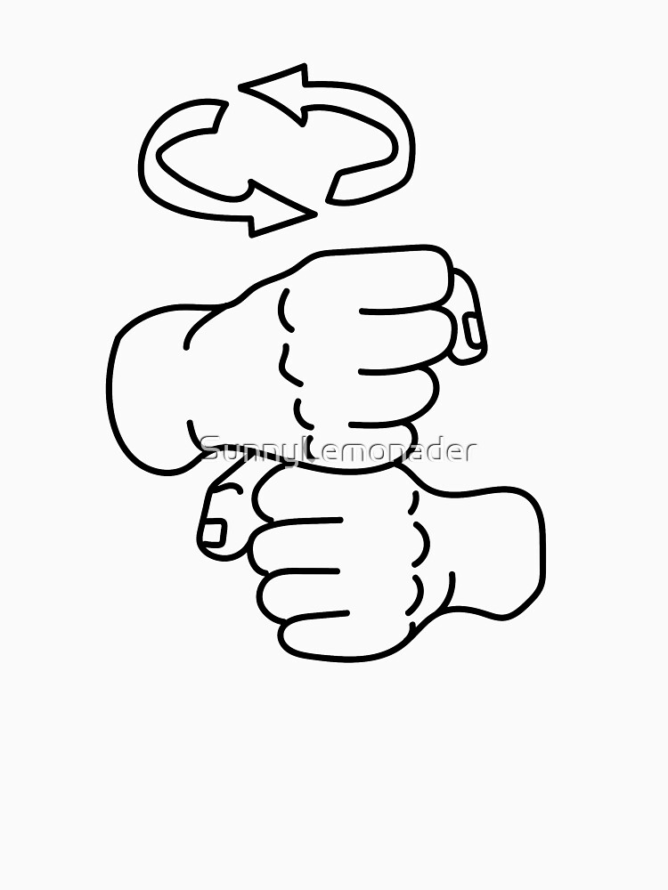 "Sign Language Coffee Line Art Black" Tshirt by SunnyLemonader Redbubble