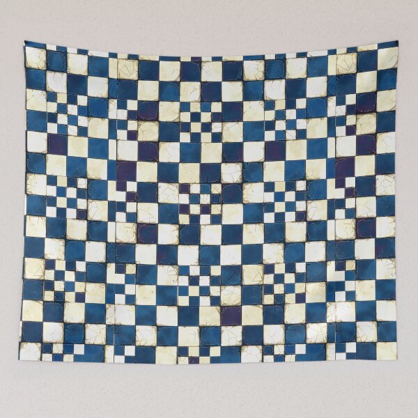 Item preview, Blue and White Cracked Tile Texture Background designed and sold by allhistory.
