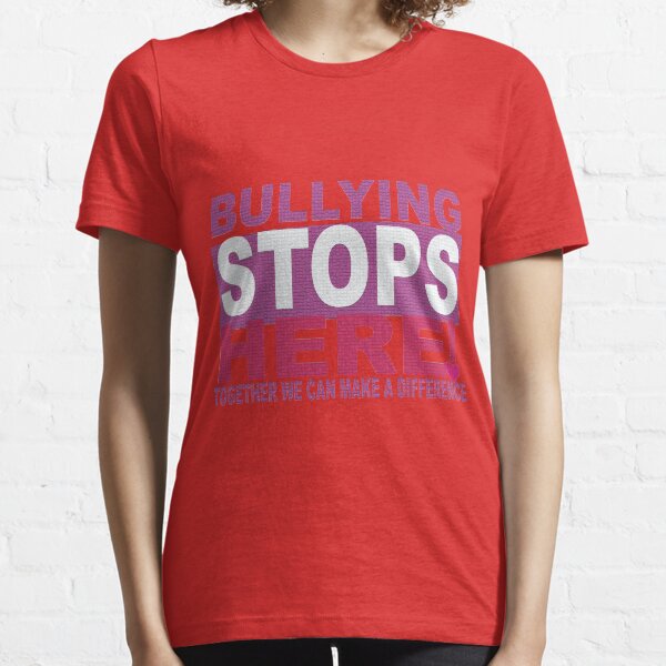 Tstars Bullying Stops Here Pink Day Shirt Stop Sign Design Women T-Shirt