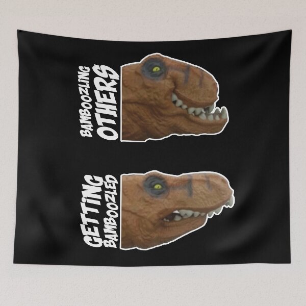 Item preview, Bamboozling Vs Getting bamboozled Dinosaur Meme designed and sold by alltheprints.