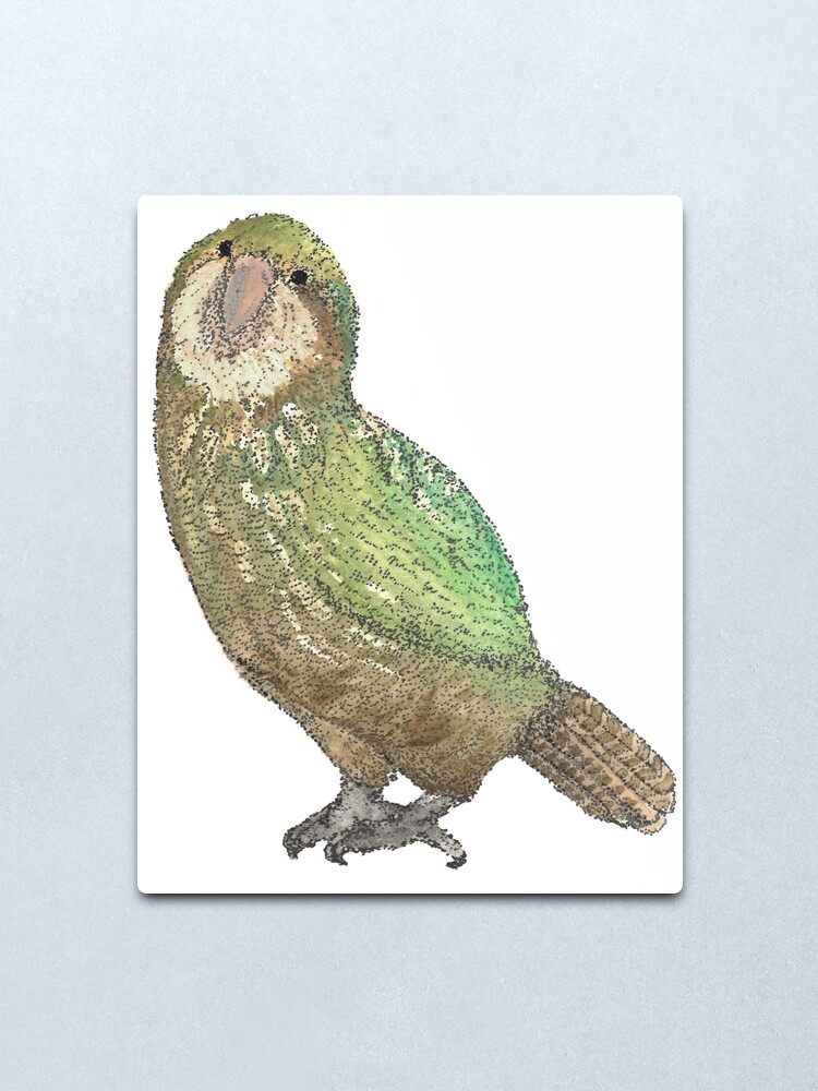 Alternate view of Kakapo Metal Print