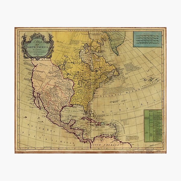 Item preview, Map of North America (1765) designed and sold by allhistory.