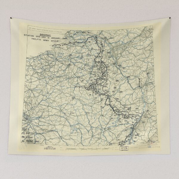 Aperçu de l'œuvre World War II Twelfth Army Group Situation Map January 13 1945 créée et vendue par allhistory.