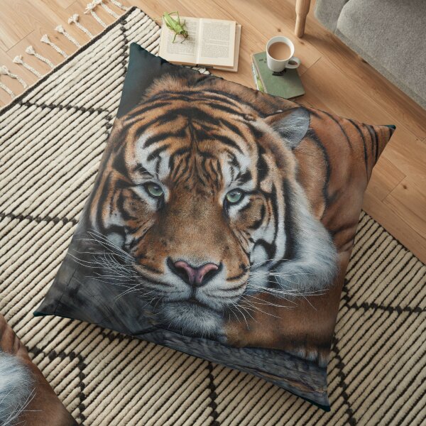 ‘Sumatran Tiger - Intensity’ Floor Pillow