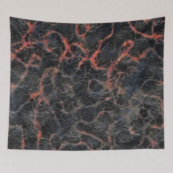 Item preview, Hot Volcanic Ash Red Lines of Lava Texture Pattern Background designed and sold by allhistory.