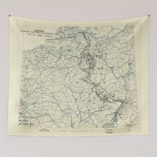 Item preview, World War II Twelfth Army Group Situation Map December 19 1944 designed and sold by allhistory.