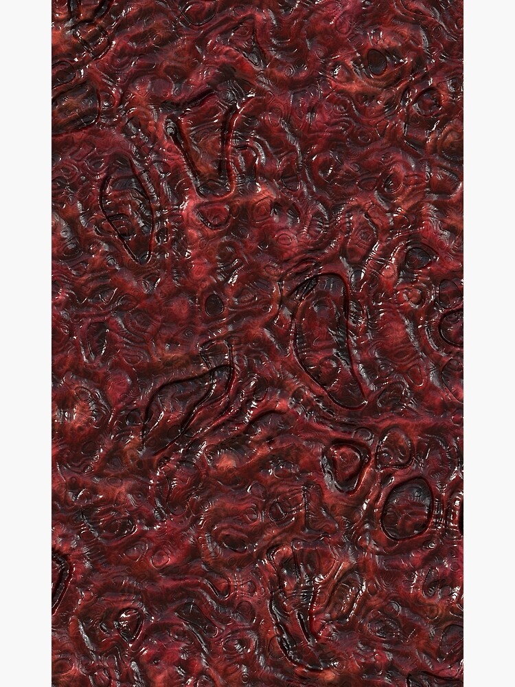 Slimy Red Organic Weird Alien Flesh Texture Pattern Background