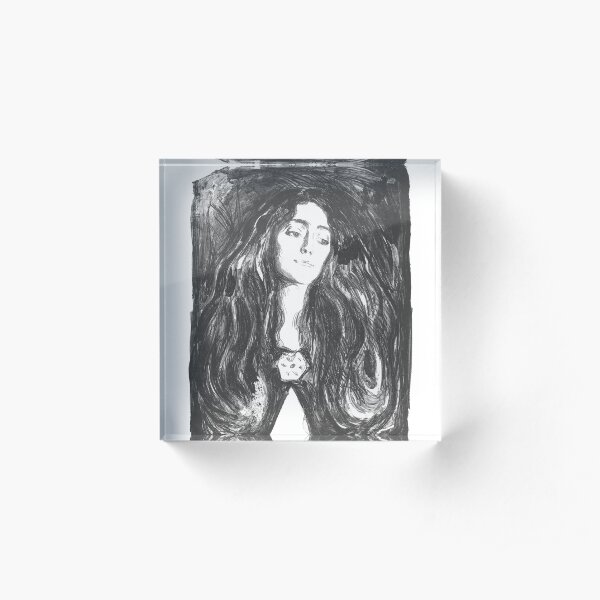 Edvard Munch. The Brooch. Eva Mudocci, 1903. Acrylic Block