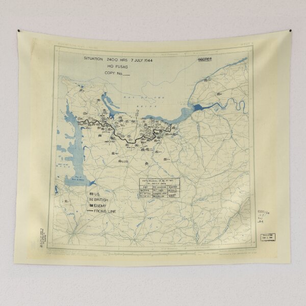 Item preview, World War II Twelfth Army Group Situation Map July 7 1944 designed and sold by allhistory.