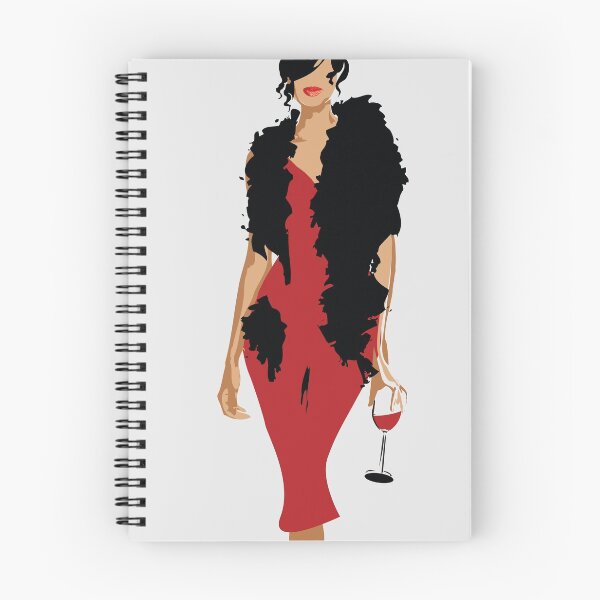 Item preview, Lady in Red with Glass of Wine Art designed and sold by Elenia Design.