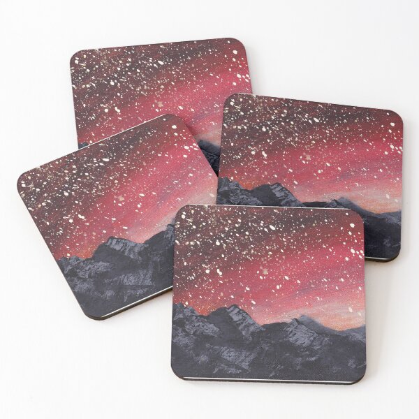 Item preview, sunset over dark mountains designed and sold by LeighsDesigns.