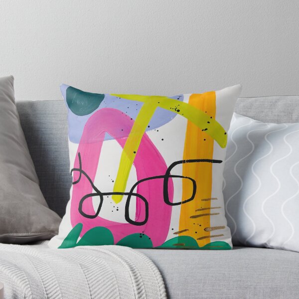 Happy Abstract #57 Throw Pillow