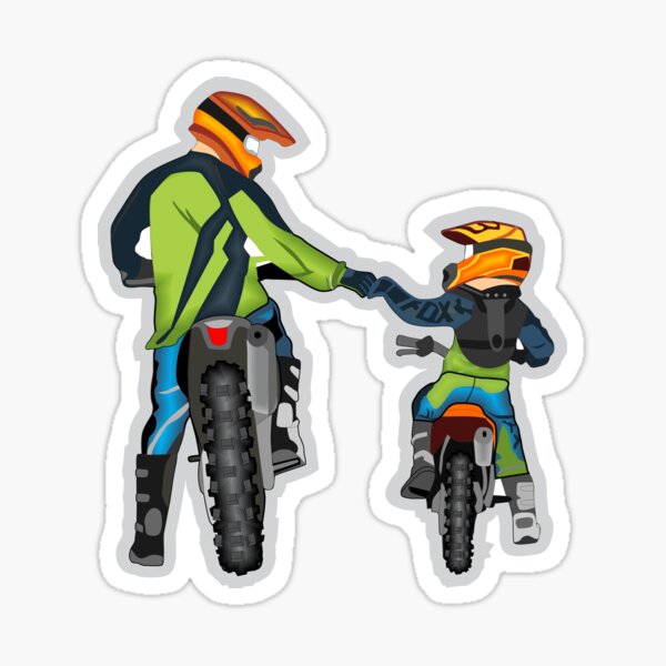 motocross père Sticker
